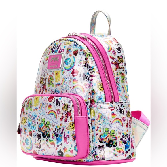 Loungefly Lisa Frank AOP Iridescent Mini Backpack Limited edition NEW W.tags - Picture 2 of 11